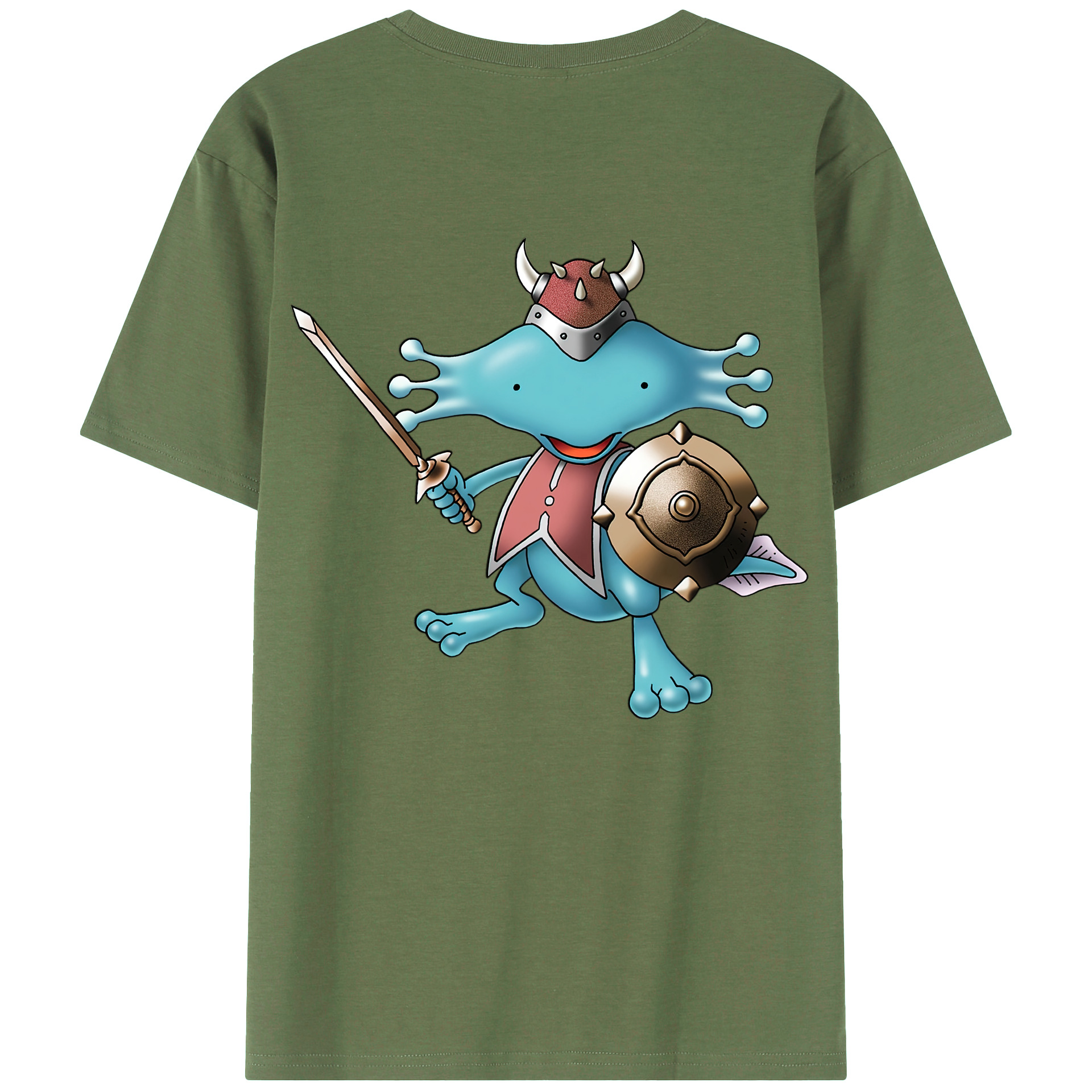 （画像用） ドラゴンクエスト Doragon Kuesuto Dragon Quest 綿100％ メンズ半袖Tシャツ（バックプリント） 通気性